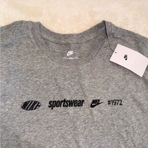 NWT 100% Cotton Nike Gray Logo Men's Shirt XXL